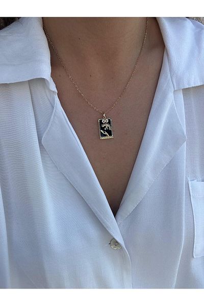 Jerie The Magician Tarot Card - Gold Steel Necklace
