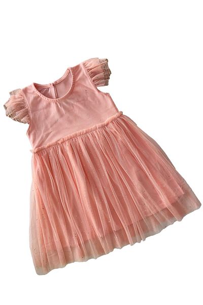 Minigimin Cicileri Rochie pentru fetiță Tutu My Glitter Mini - Somon
