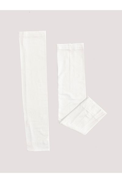befashop White Combed Cotton Sleeve