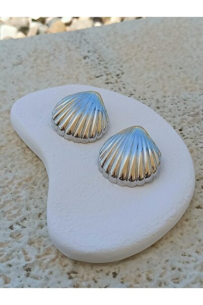 Jerie Serrated Oyster Plate - Curved Earrings
