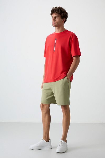 AIR JONES Tricou pentru bărbați Fiesta Bumbac, cu suprafață groasă, cu textura supradimensionată, imprimat - 88366