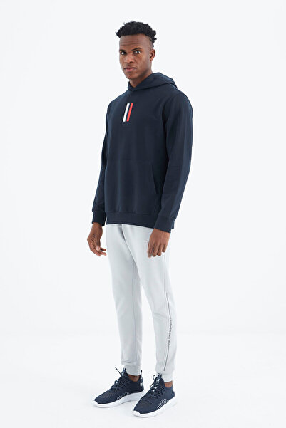 AIR JONES Φούτερ Harvey Navy Blue Hooded - 88309