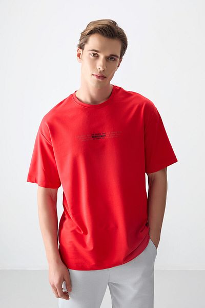 AIR JONES Ανδρικό μπλουζάκι Fiesta Cotton Thick Soft Textured Oversize Fit Printed T-shirt - 88374