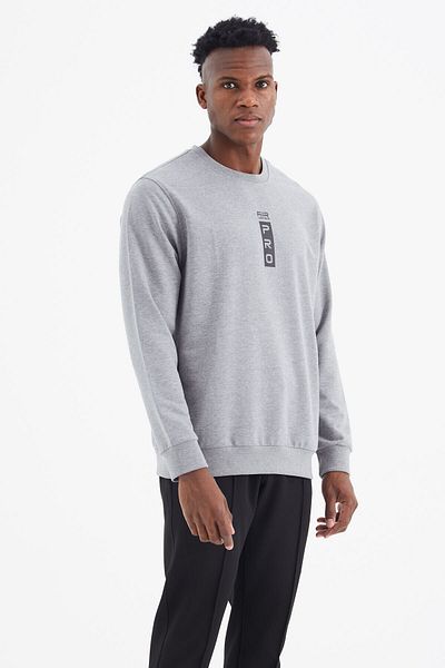 AIR JONES Ανδρικό φούτερ Leroy Grey Melange, O Neck - 88306