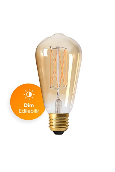 Cata CT-4313 - 6W Amber | Dimmerli LED Filament Rustik Ampul - E27