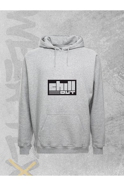 WEARTEX Unisex Chill Out Printed Hooded Sweatshirt