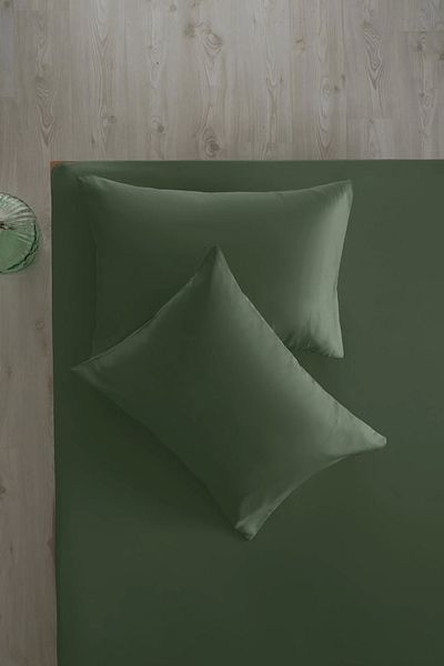 İssimo Home Simply Forest Green 210 Tc (83 WIRE) Cotton Satin Fitted Set 160*200/50*70
