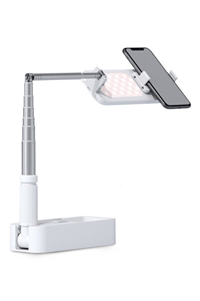 mimtec Ayarlanabilir Işıklı Telefon Tutucu Ve Tripod - Çok Fonksiyonlu Uzayabilen Işıklı Tripod