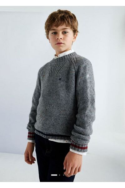 MAYORAL Boy's Gray Knitted Sweater 7390