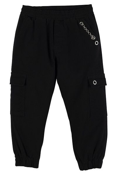İdilbaby&Mamino Idilbaby&Mamino Unisex Black Chain Detailed Trousers