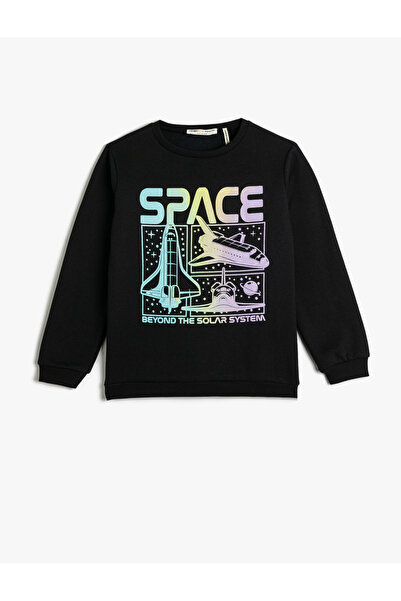 Koton Φούτερ με μακρυμάνικη λαιμόκοψη