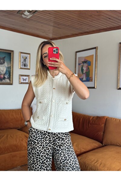 Butik Ekru yelek