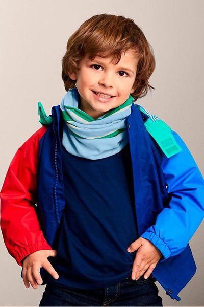 Tchibo Kid Boys Textured Scurf 22 W x 20 D cm , Light Blue