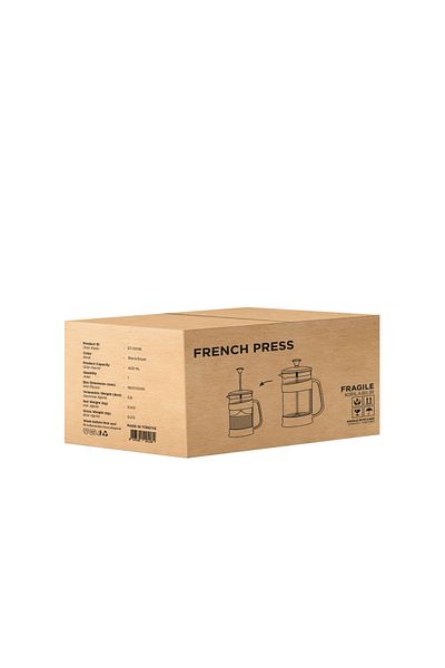 Bayev 2 Pieces Black French Press - 400 ml with Special Handle for Brewing Herbal Tea