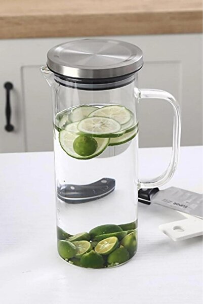 Genel Markalar Alisa Metal Kapaklı Yuvarlak Cam Sürahi 1500 Ml 401271