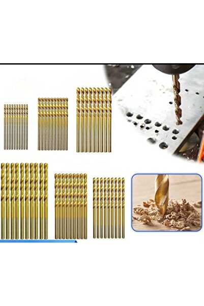 ÇEÇEN HOME (10 Adet) Titanyum Kaplamalı HSS Matkap Ucu Seti - Metal ve Ahşapt...