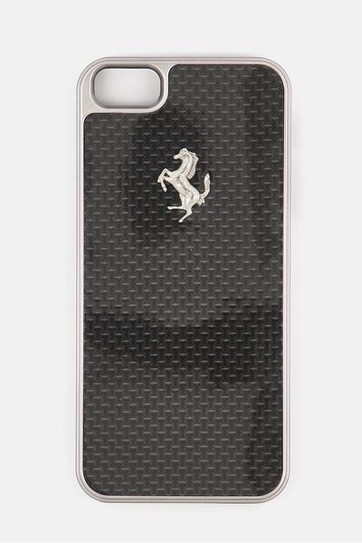 Ferrari Iphone 5 Brand Logo Casing, Black/Silver