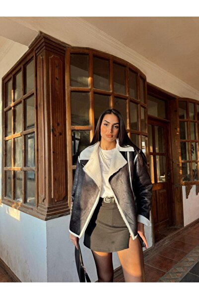 Sindimoda Jully Cep Detay Deri Görünümlü Kaban 8745