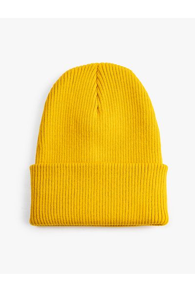 Koton Elastische gestrickte Basic-Baskenmütze