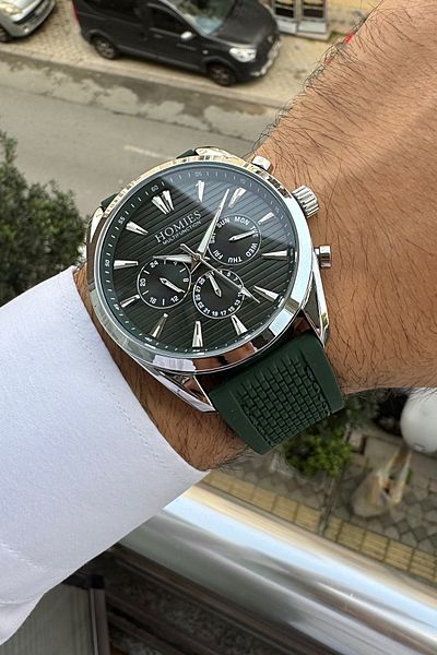 Homies Green Silicone Men's Wristwatch - Waterproof with Working Bracelet Gift