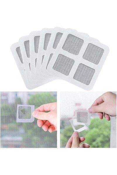 RAMDET 10 Pieces 10cm Fly Screen - Repair Tape and Patch Self-Adhesive Bathroom Drain Strainer