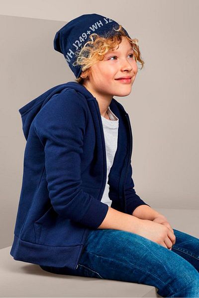 Tchibo Kid Boys Reversible Beanie, Navy