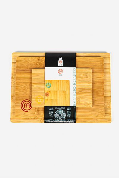 Masterchef 3 قطع من ألواح الخيزران، لون بني