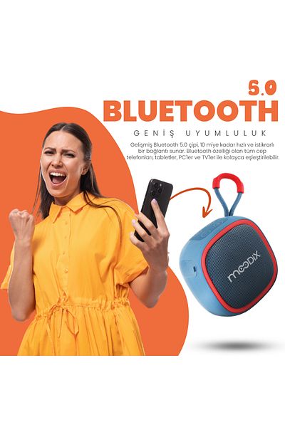 Moodix مكبر صوت بلوتوث Ki23ks659، أزرق، 5 وات