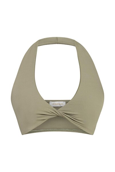 AQUELLA Χακί Crop-Top