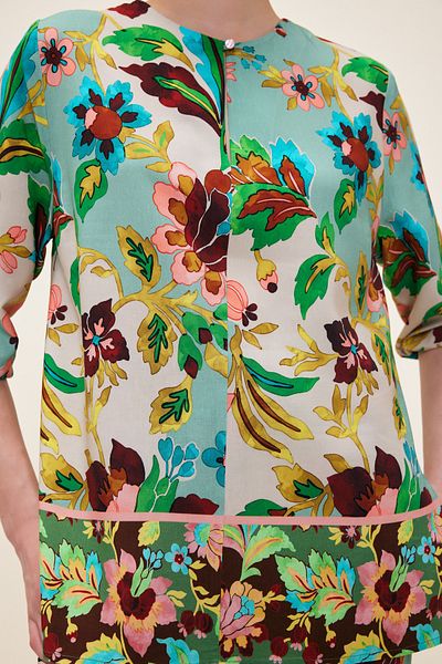 Love My Body Gemusterte Bluse