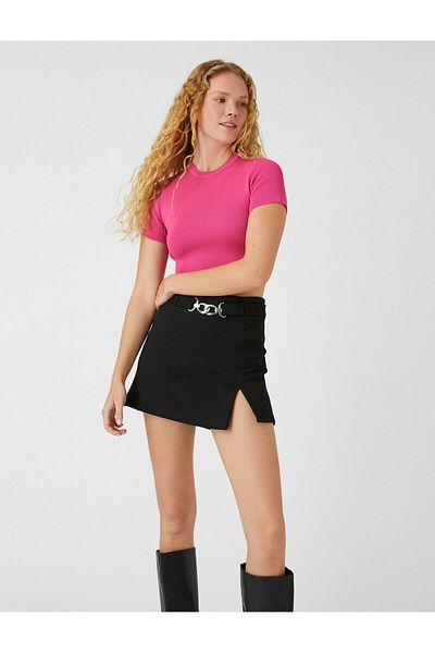 Koton Crop Tricotaj Pulover mânecă scurtă