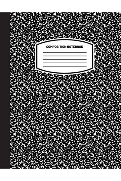 Ingram Classic Composition Notebook 85X11 Wide Ruled Lined Paper Notebook Journal Black Notebook For
