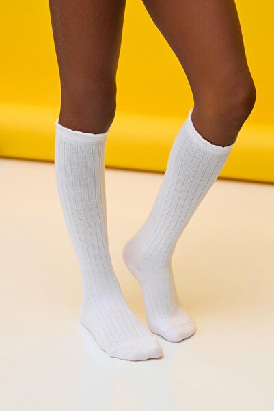 Katia&Bony Cotton Kids Knee Socks White