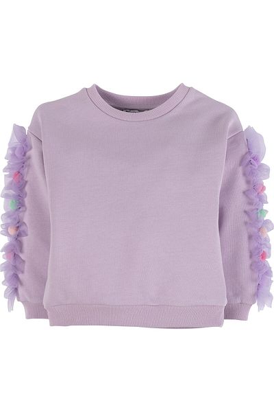 İdilbaby&Mamino İdilbaby&Mamino Female Child Tulle Detailed Lilac Sweatshirt