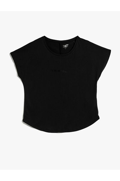 Koton Tricou Sport Modal Ușor Confortabil țesătură Decolteu Crew mânecă scurtă