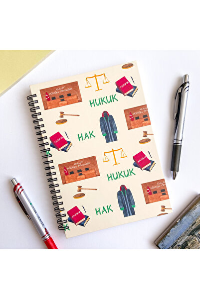 ARONA Avukat, Savcı, Hakim Kişiye Özel A5 Spiralli Noktalı Defter