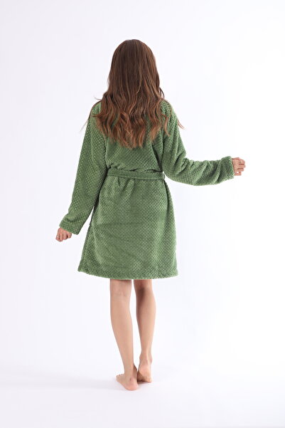 MEYHOME Zelený župan Wellsoft Şalyaka - se vzorem Pike