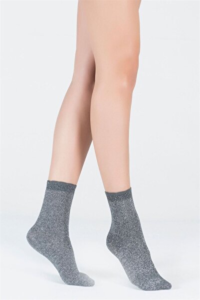 Katia&Bony Γυναικείες κάλτσες Shine Anthracite