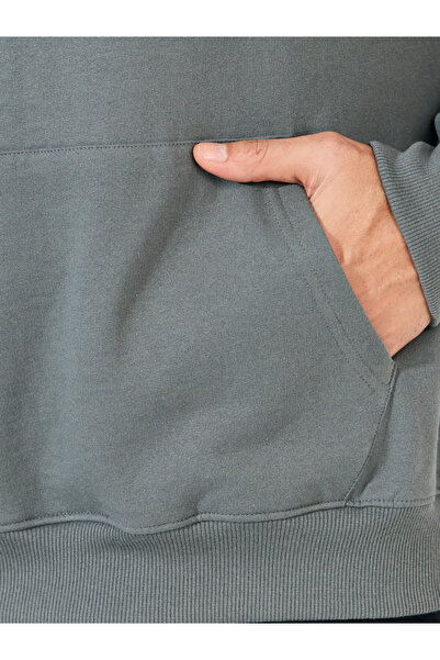 Styli Relaxed Fit Fleece Hoodie with Kangaroo Pocket