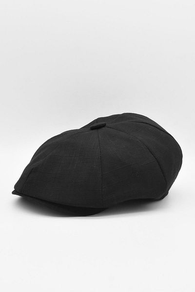 Külah Men's Black Hat Summer Linen Sports Cap
