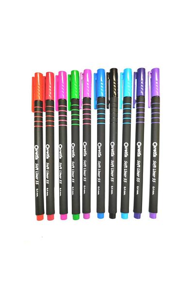 Caretta 10-Piece Soft Liner 55 Felted Pvc Pen Packaging