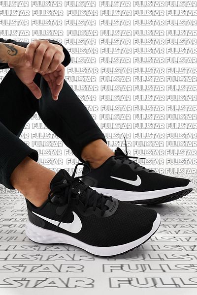 Nike Revolution 6 N N Walk Running Shoes Black Men's Walking Running Shoes Black