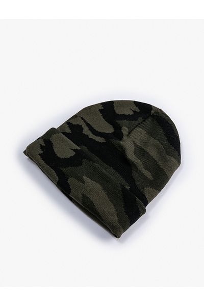 Koton Maskovací baret pletený se skládacím detailem vícebarevný
