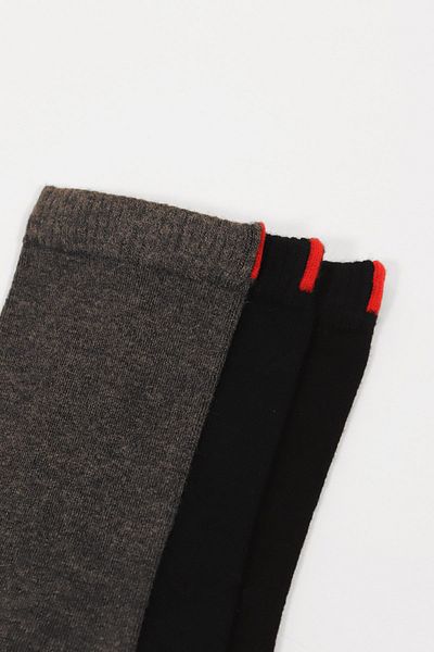 Katia&Bony Πακέτο 3 γυναικείες κάλτσες Harold Bamboo Socket Anthracite-σκούρο μπλε-μαύρο