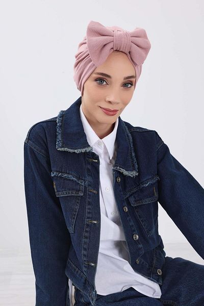 Aisha's Design بونيه شتوي بفيونكة - b-27rb