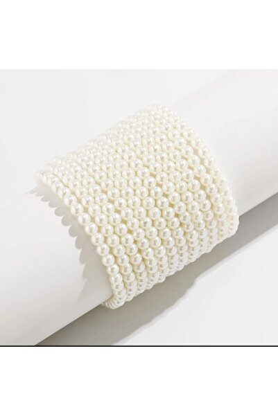 Shiklik White Color Stylish and Elegant 12-Piece Women's Bracelet Set with Pe...