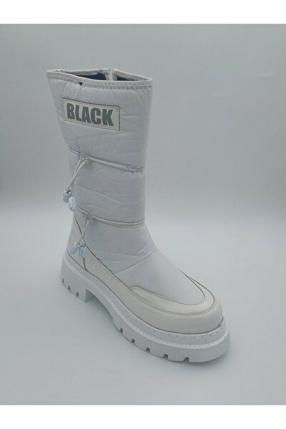 eatölye Γυναικείες χειμερινές μπότες χιονιού με αδιάβροχη χοντρή σόλα με φερμουάρ και χοντρό τακούνι