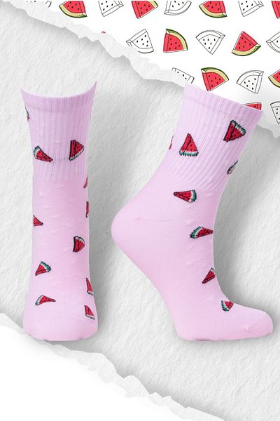 Nixora Πολύχρωμες αρωματικές κάλτσες Unisex με σχέδιο καρπούζι