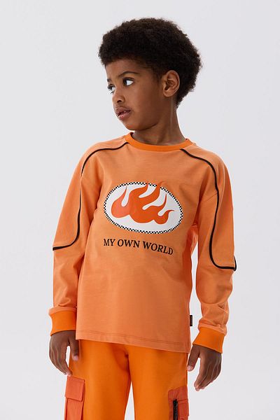 Nebbati Bg Store Boy's Orange Sweatshirt
