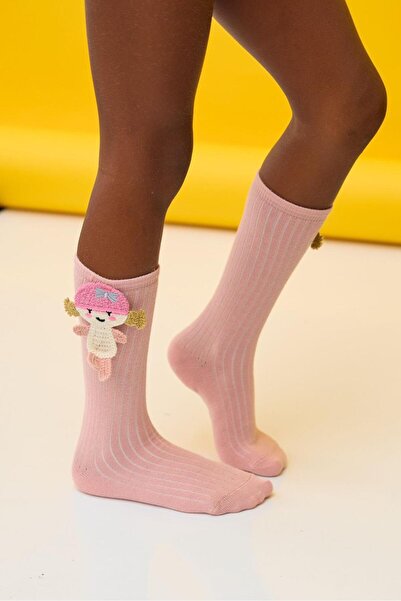 Katia&Bony Ροζ Κοριτσίστικες Φιγούρες Κάλτσες Γόνατου